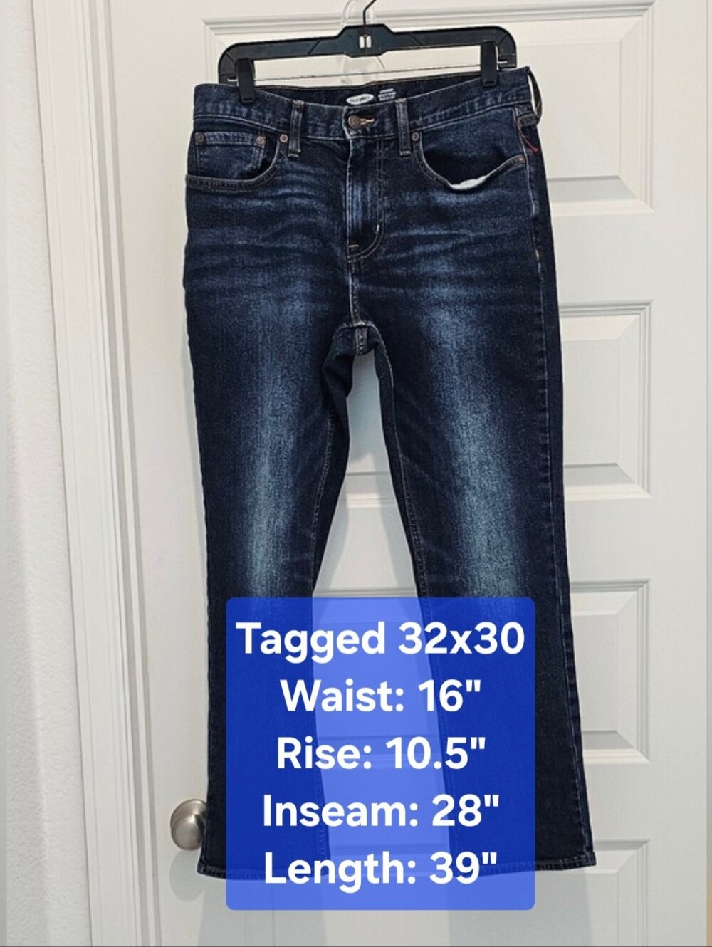 Old Navy Mens Dark Wash Straight Leg Jeans Size 32x30 EUC